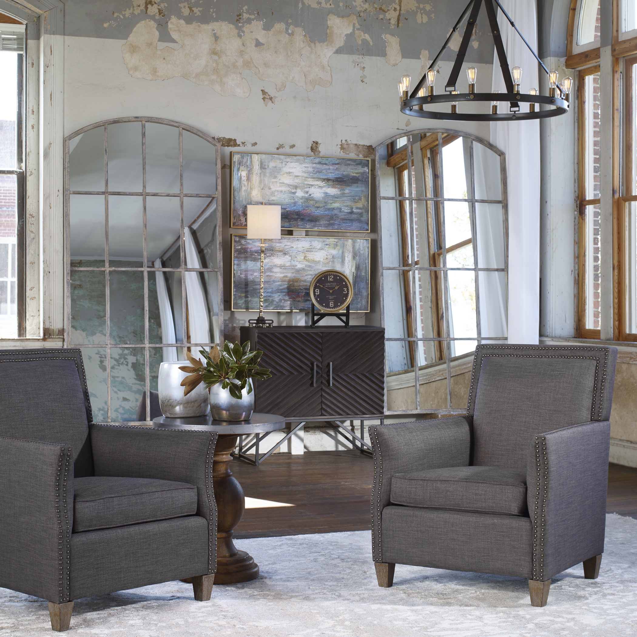 Amiel Ivory Arched Mirror - Image 2