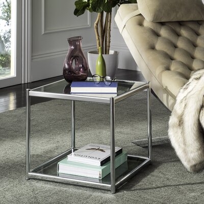 Havant Glass Top Floor Shelf End Table - Image 0