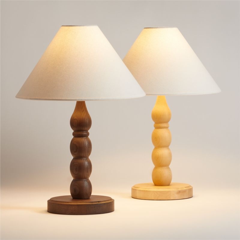 Jenny Lind Deep Brown Wood Kids Table Lamp - Image 1
