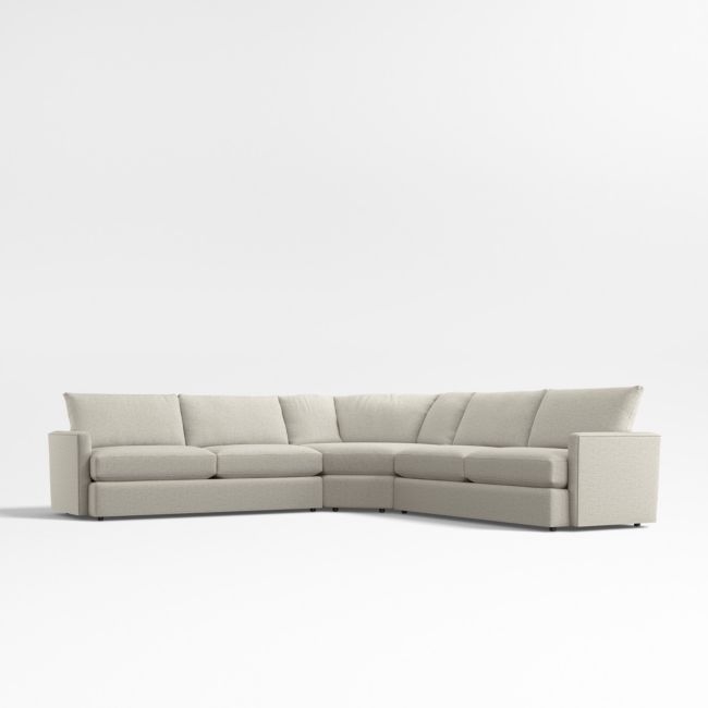 Lounge Classic 3-Piece L-Shaped Wedge Sectional Sofa - Image 0