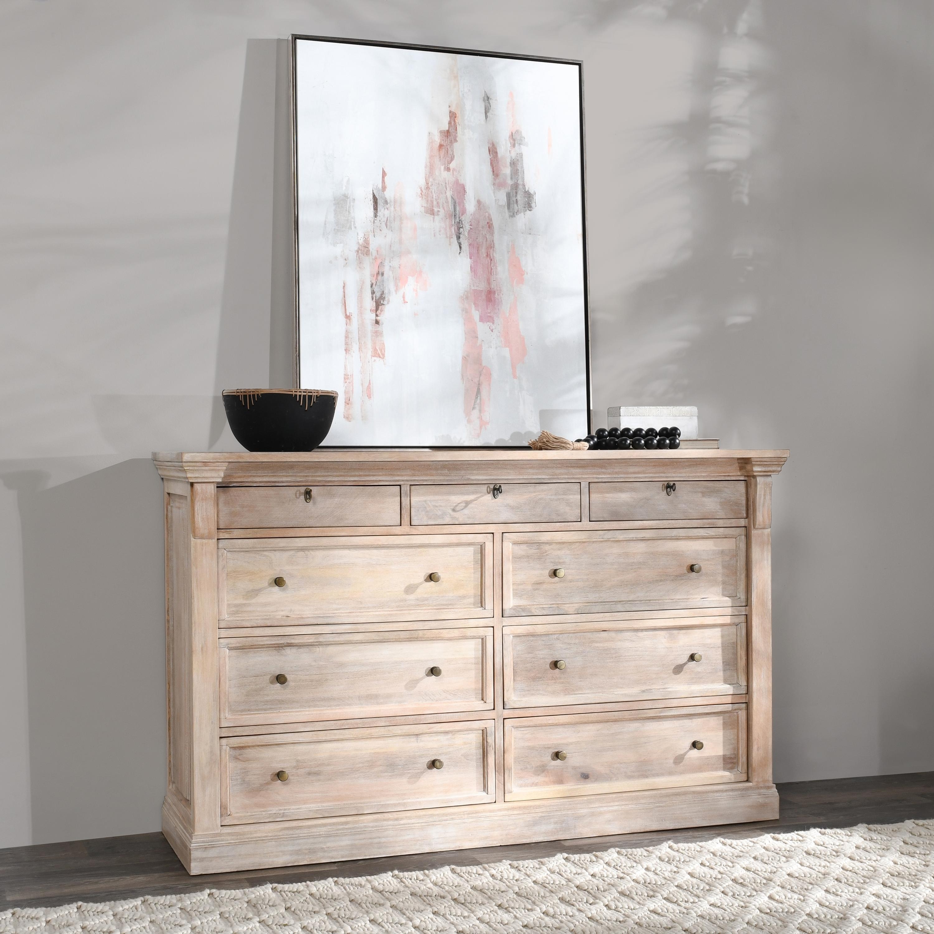 Adelaide Wood 9Dwr Dresser Natural White Wash - Image 8