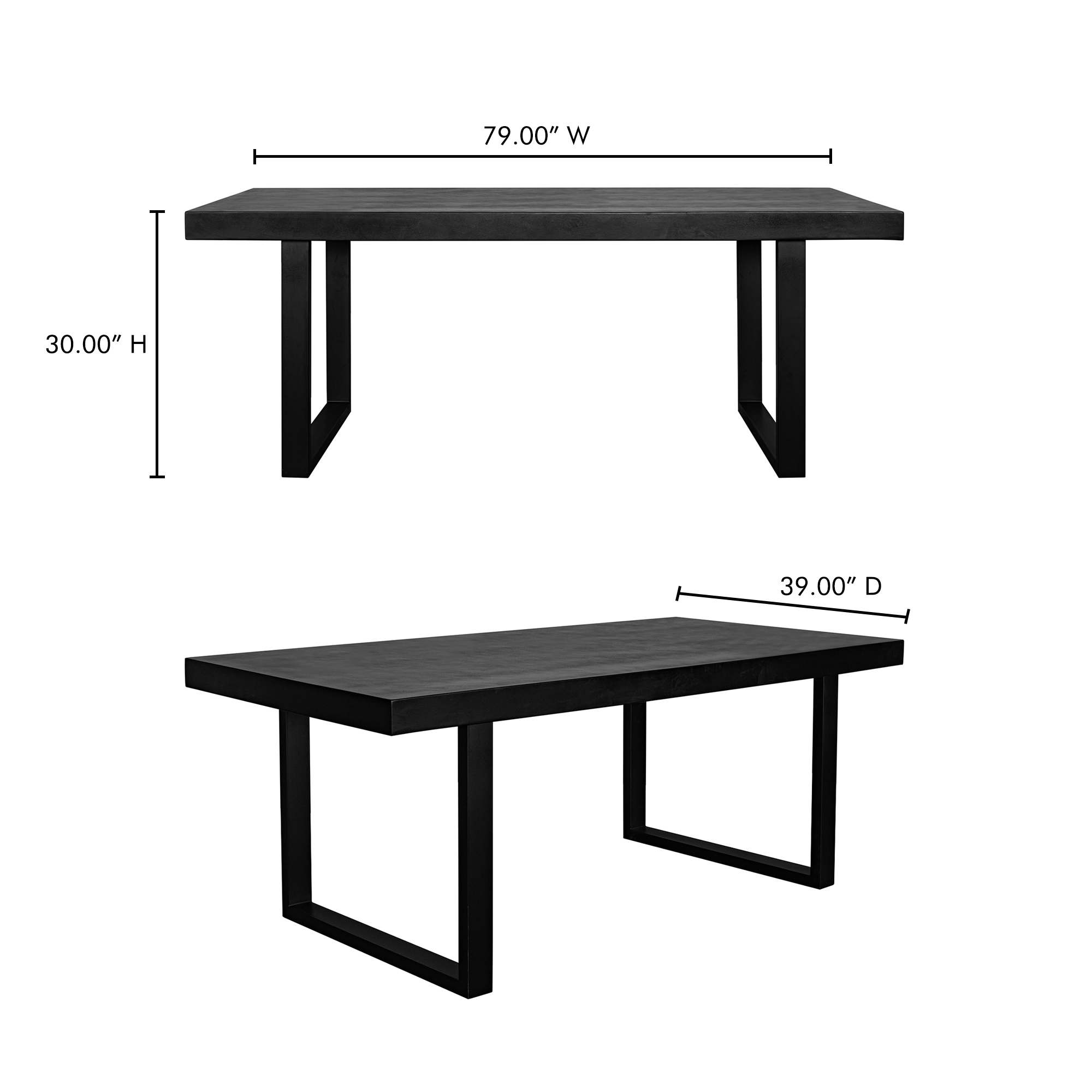 Jedrik Large Outdoor Dining Table Black - Image 6