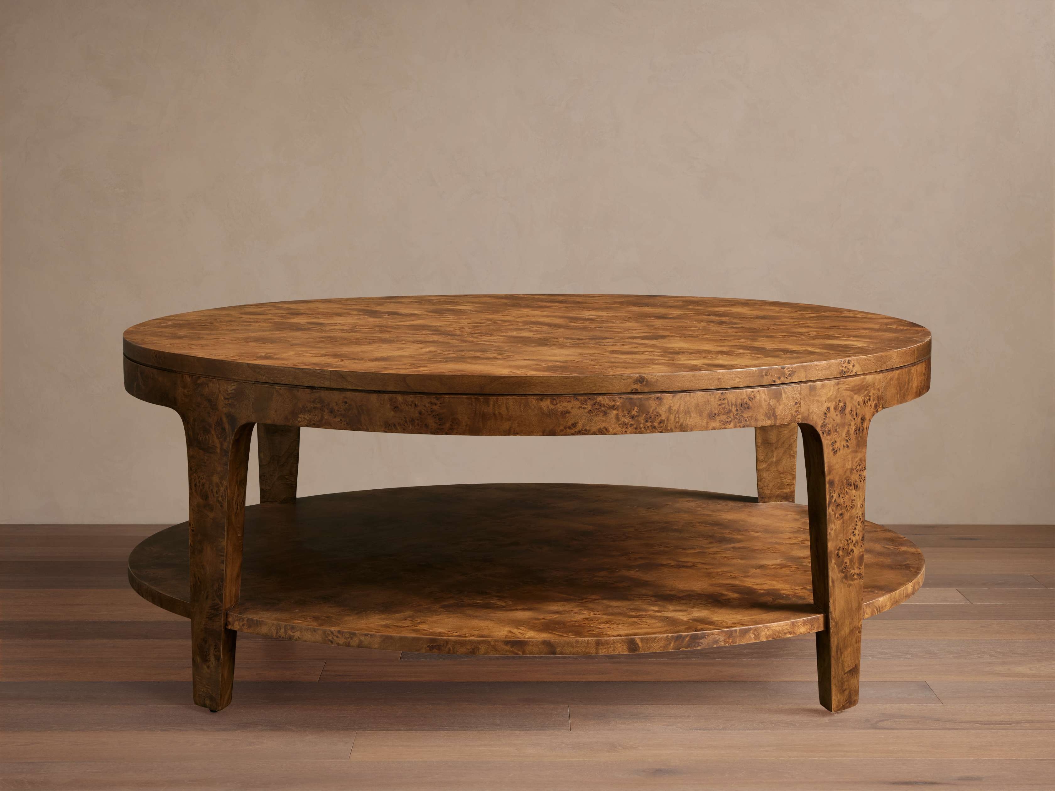 Mogadore Round Coffee Table in Wood 42" Brown - Image 0