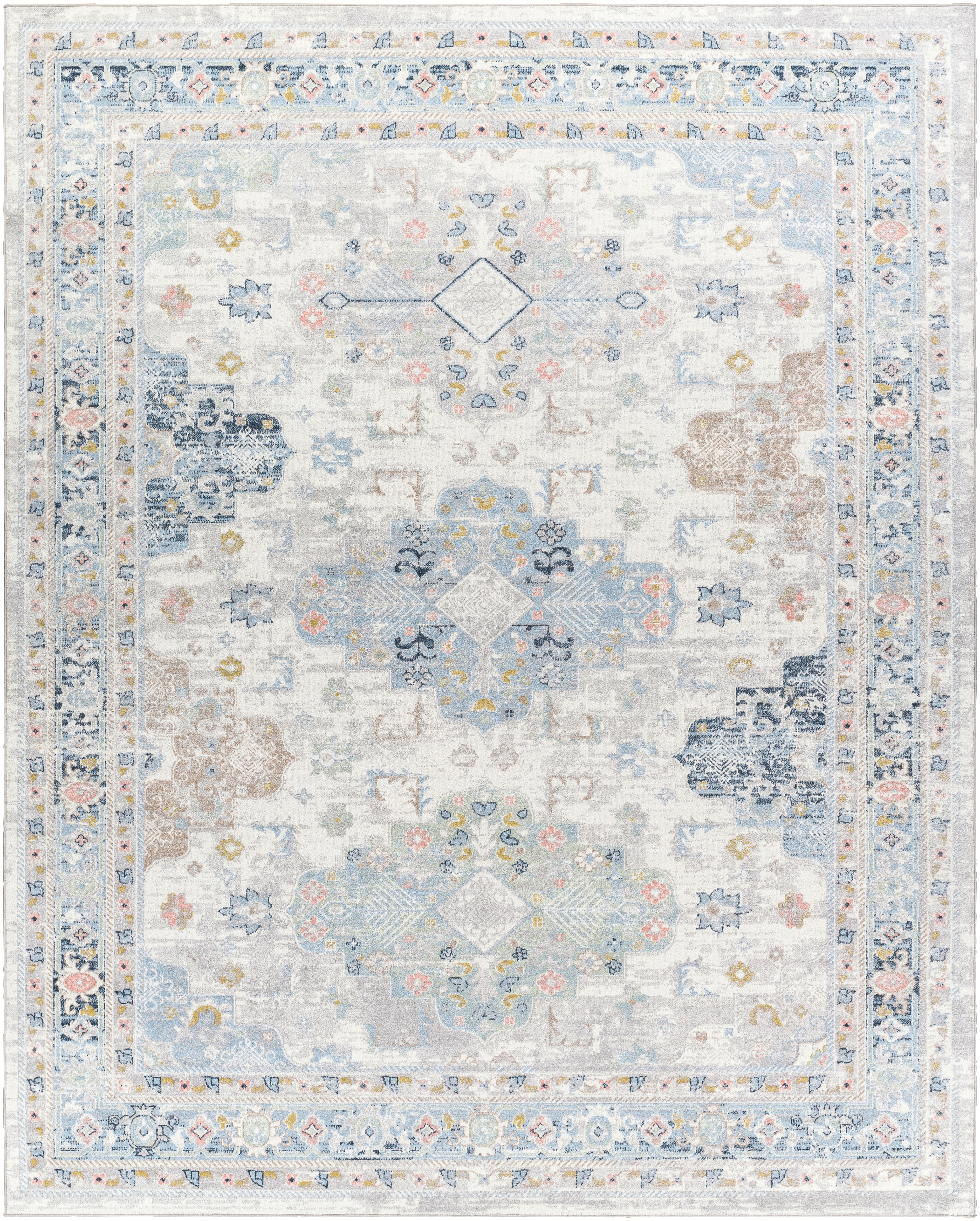 Lavadora Gray Indoor 9'2" x 12' Machine Woven Rug - Image 0