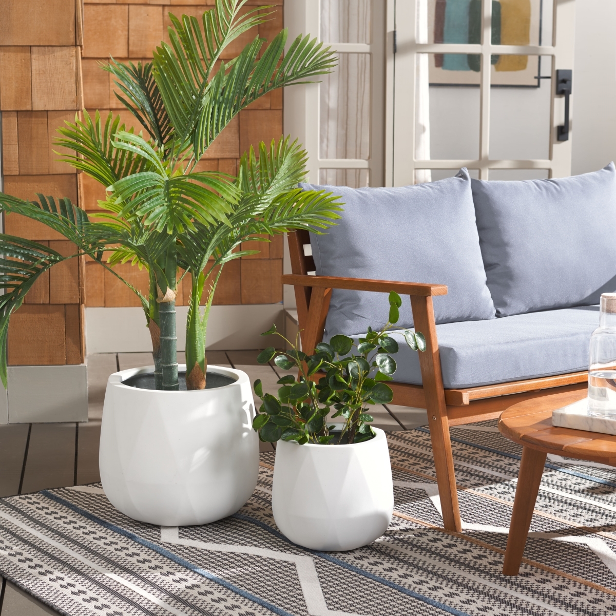 Indoor-Outdoor Kane Planter Pot - White - Safavieh - Image 1