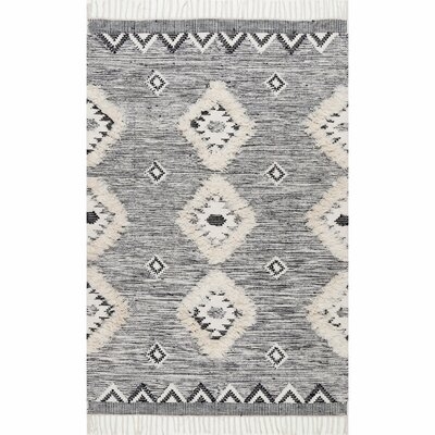 Cawley Hand-Knotted Wool Gray Area Rug - Image 0