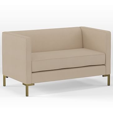Simple Angular Sofa, Linen Linen - Image 0