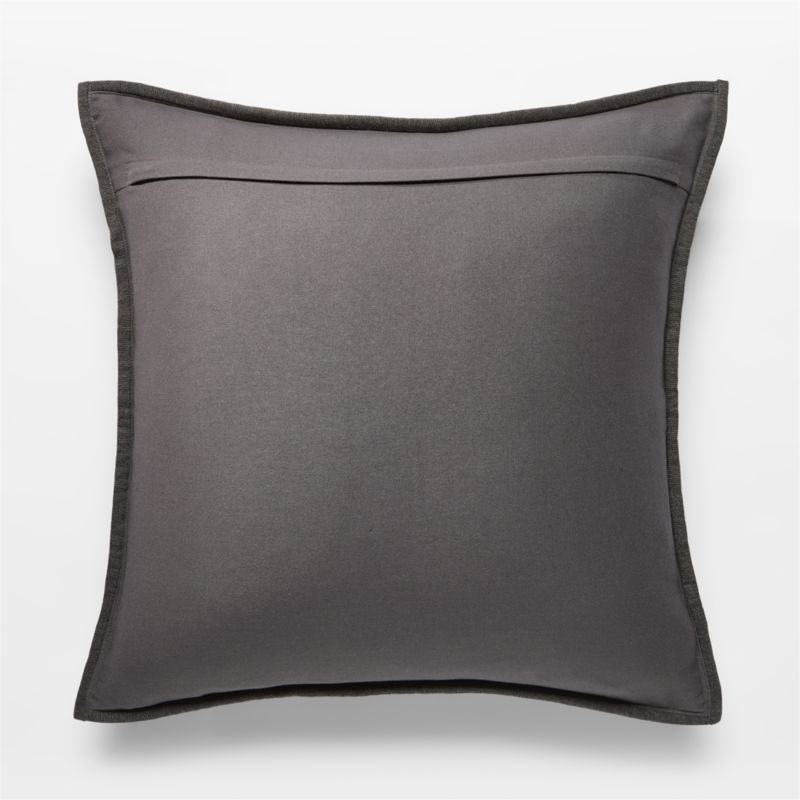 Sequence Dark Grey Throw Pillow with Feather-Down Insert 20" - Image 3