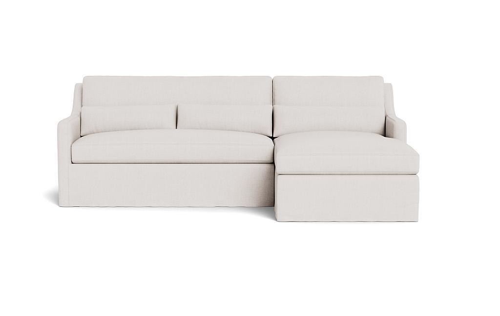 Ella Slipcovered 3-Seat Right Chaise Sectional - Image 0