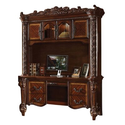 Scrolled and Molded Desk with Hutch - Image 0