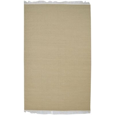 One-of-a-Kind Hand-Knotted 5' x 8' Wool Area Rug in Beige - Image 0