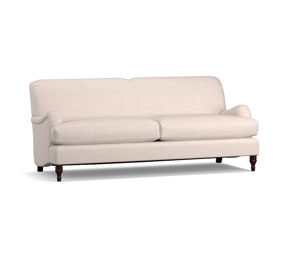 Carlisle Upholstered Tightback Loveseat 71", Polyester Wrapped Cushions, Park Weave Charcoal - Image 0