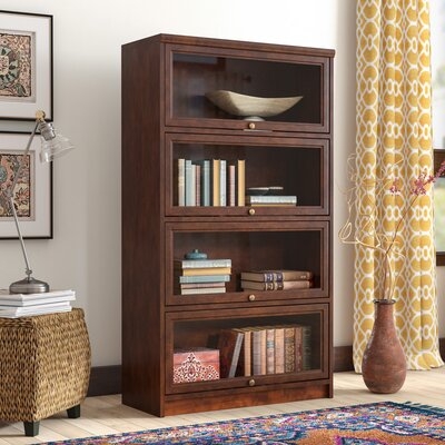 Didier 58'' H x 32.5'' W Solid Wood Barrister Bookcase - Image 0