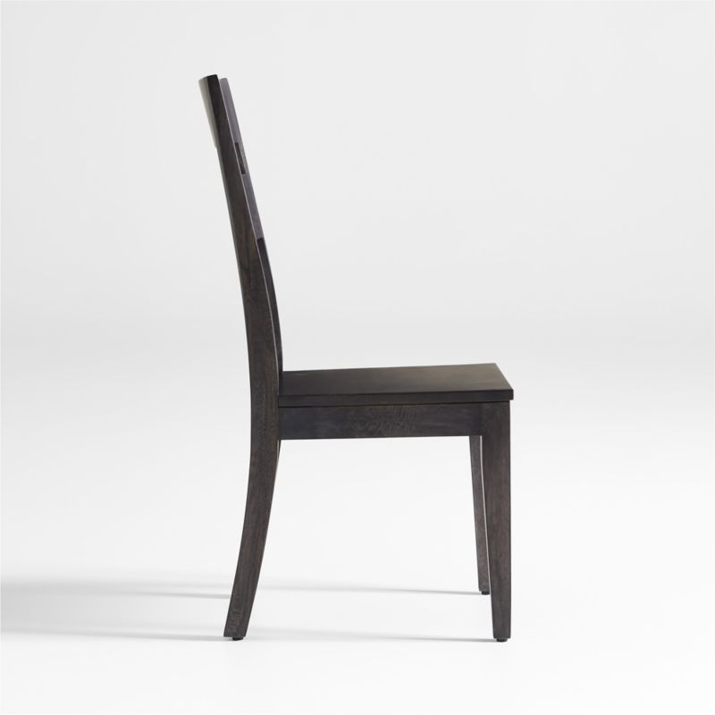 Basque Charcoal Grey Wood Dining Chair - Image 3