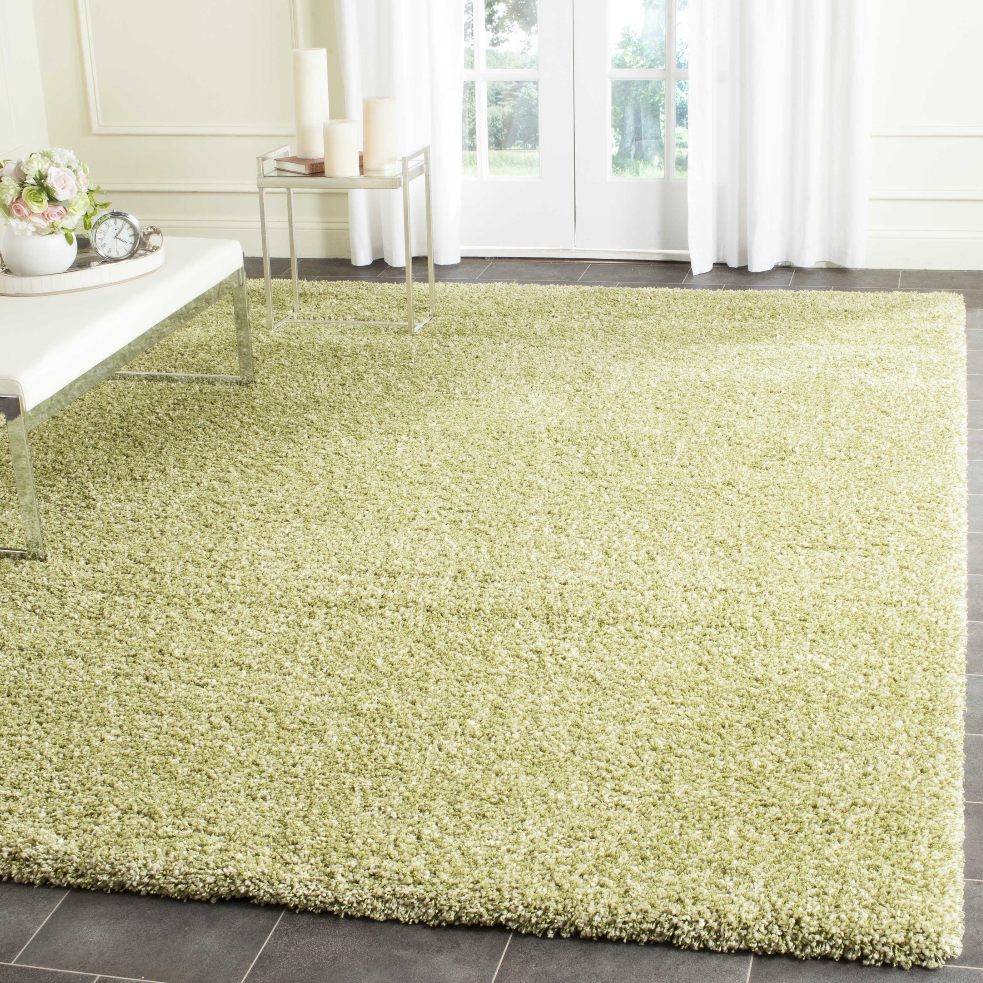 Arlo Home Woven Area Rug, SGN725-5252, Green,  6' 7" X 9' 6" - Image 1