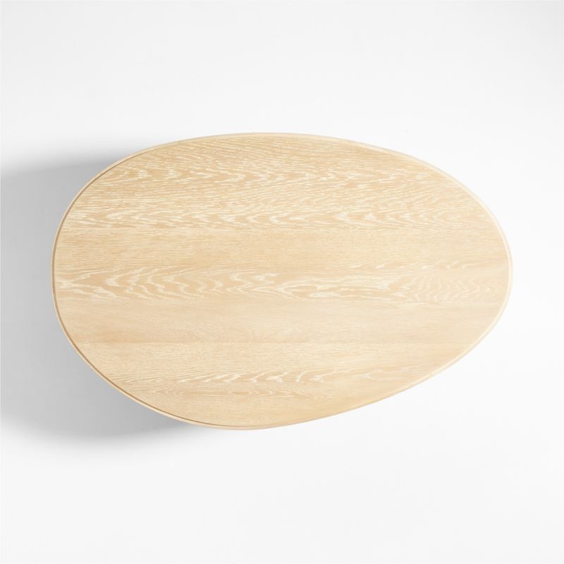 La Sal Natural Oak Wood 56" Asymmetrical Coffee Table - Image 4