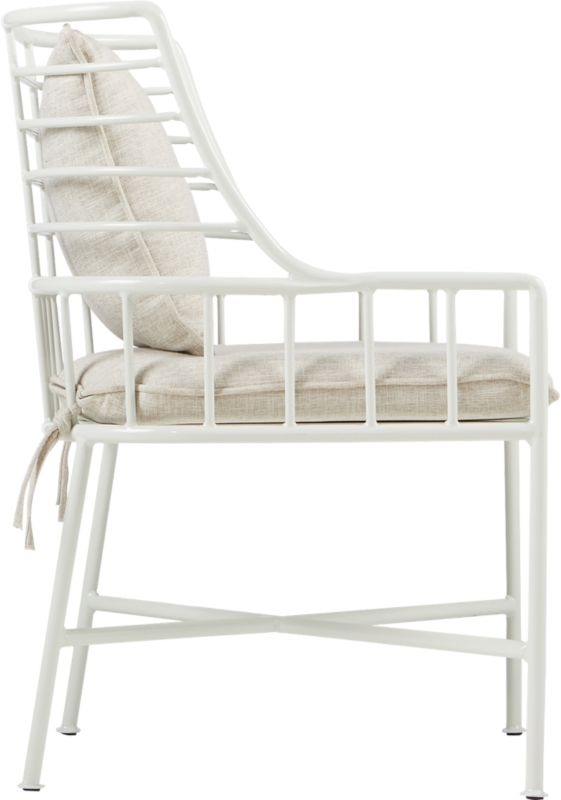 Breton White Metal Dining Chair - Image 3