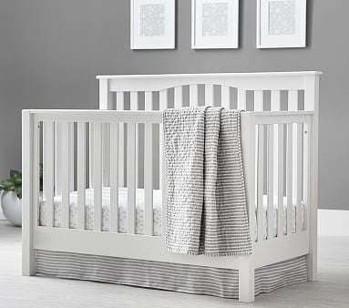 Kendall 4-in-1 Convertible Crib &amp; Lullaby Supreme Mattress Set, Weathered White - Image 5