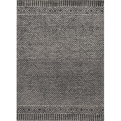 Aijah Geometric Hand Tufted Wool Gray Area Rug - Image 0