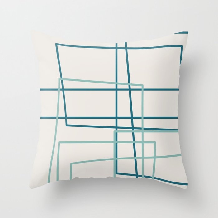 Tekton 02 Throw Pillow by The Old Art Studio - Cover (20" x 20") With Pillow Insert - Indoor Pillow - Image 0
