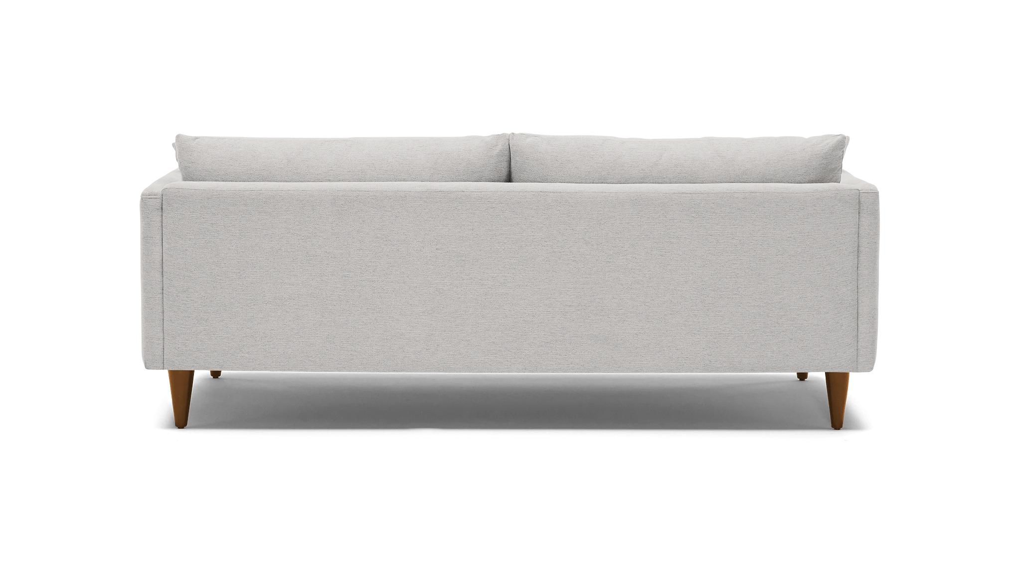 Gray Lewis Mid Century Modern Sofa - Sunbrella Premier Fog - Mocha - Cone - Image 4