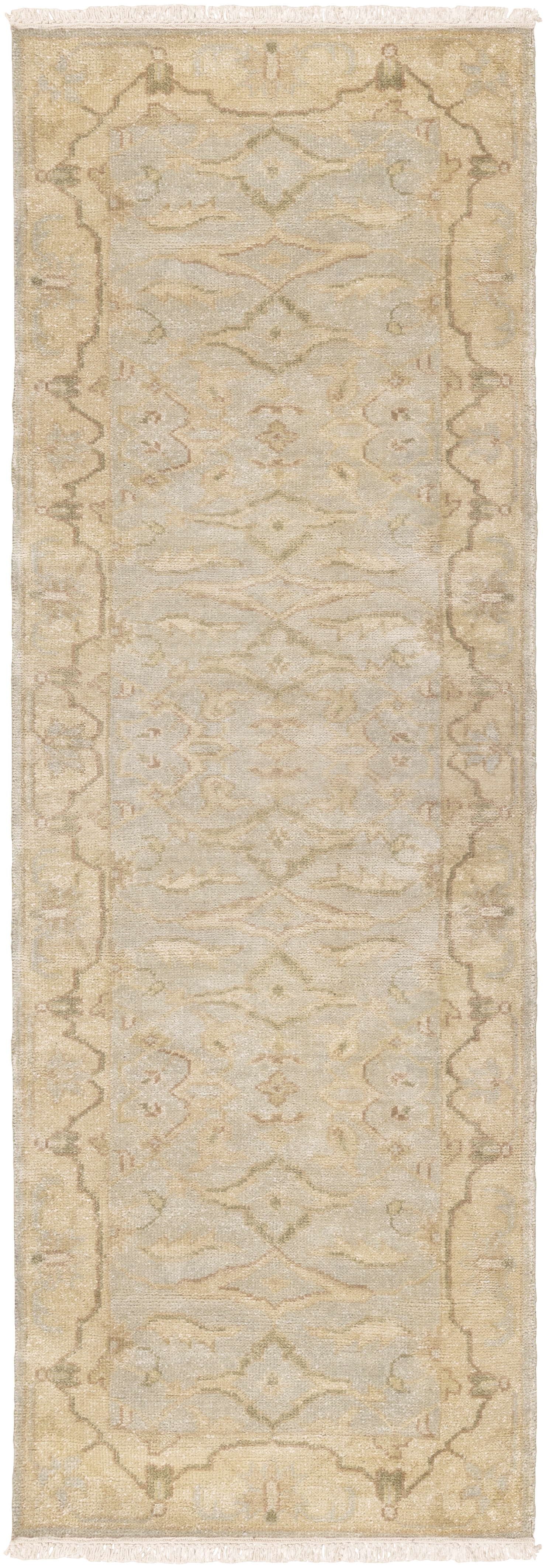Hillcrest Beige Indoor 2'6" x 8' Handmade Rug - Image 0