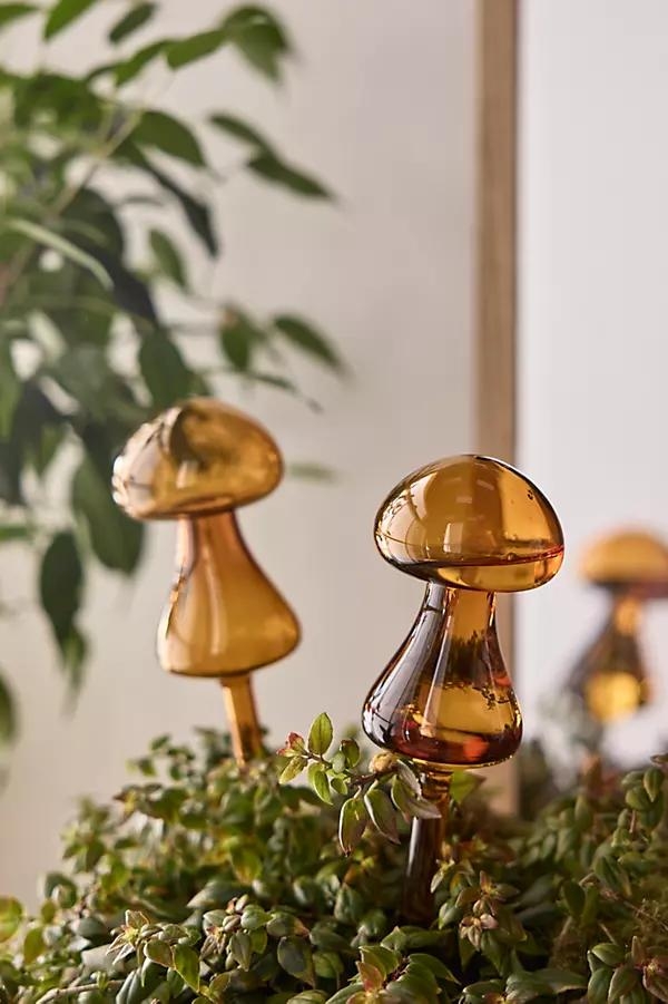 Mushroom Watering Globes, Set of 2 - Image 0