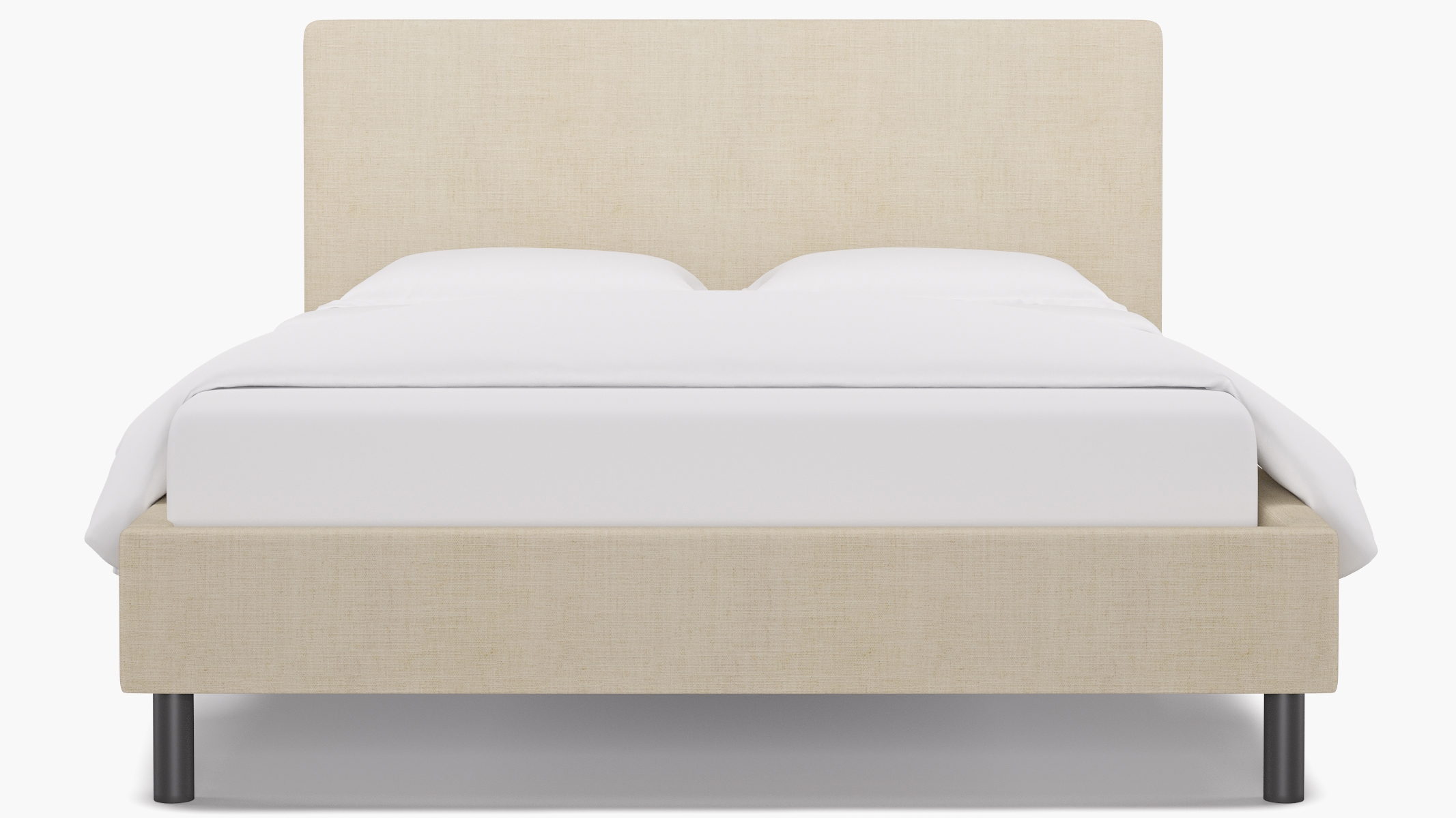 Tailored Platform Bed, Talc Everyday Linen, Queen - Image 1