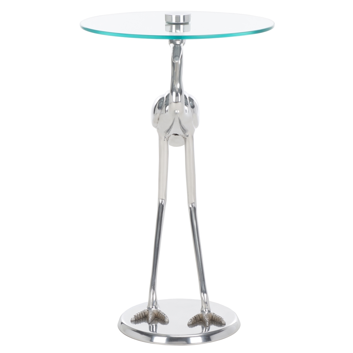 Tori Crane Base Accent Table - Silver / Glass - Safavieh - Image 7