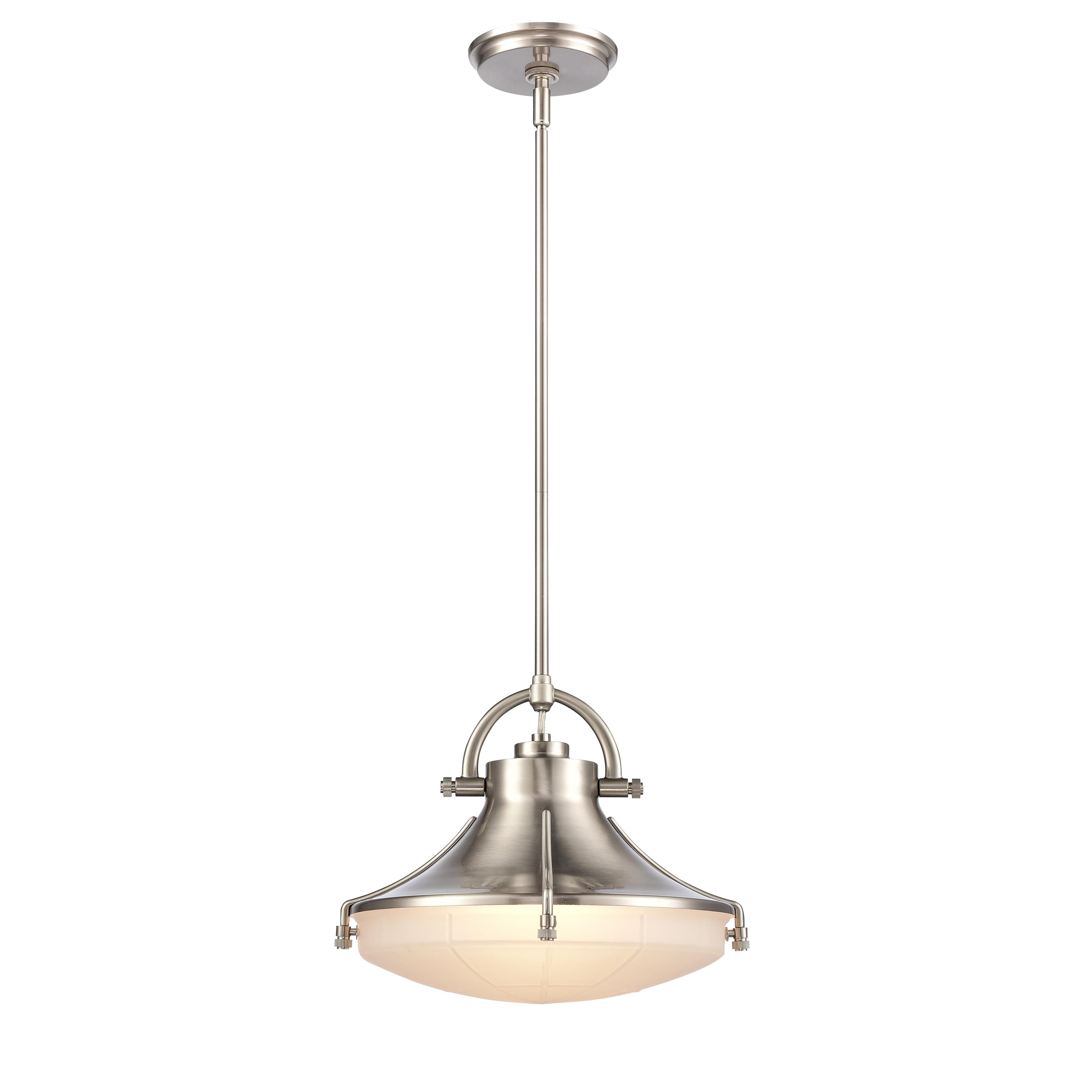 Urbanite 13'' Wide 1-Light Pendant - Satin Nickel - Image 0