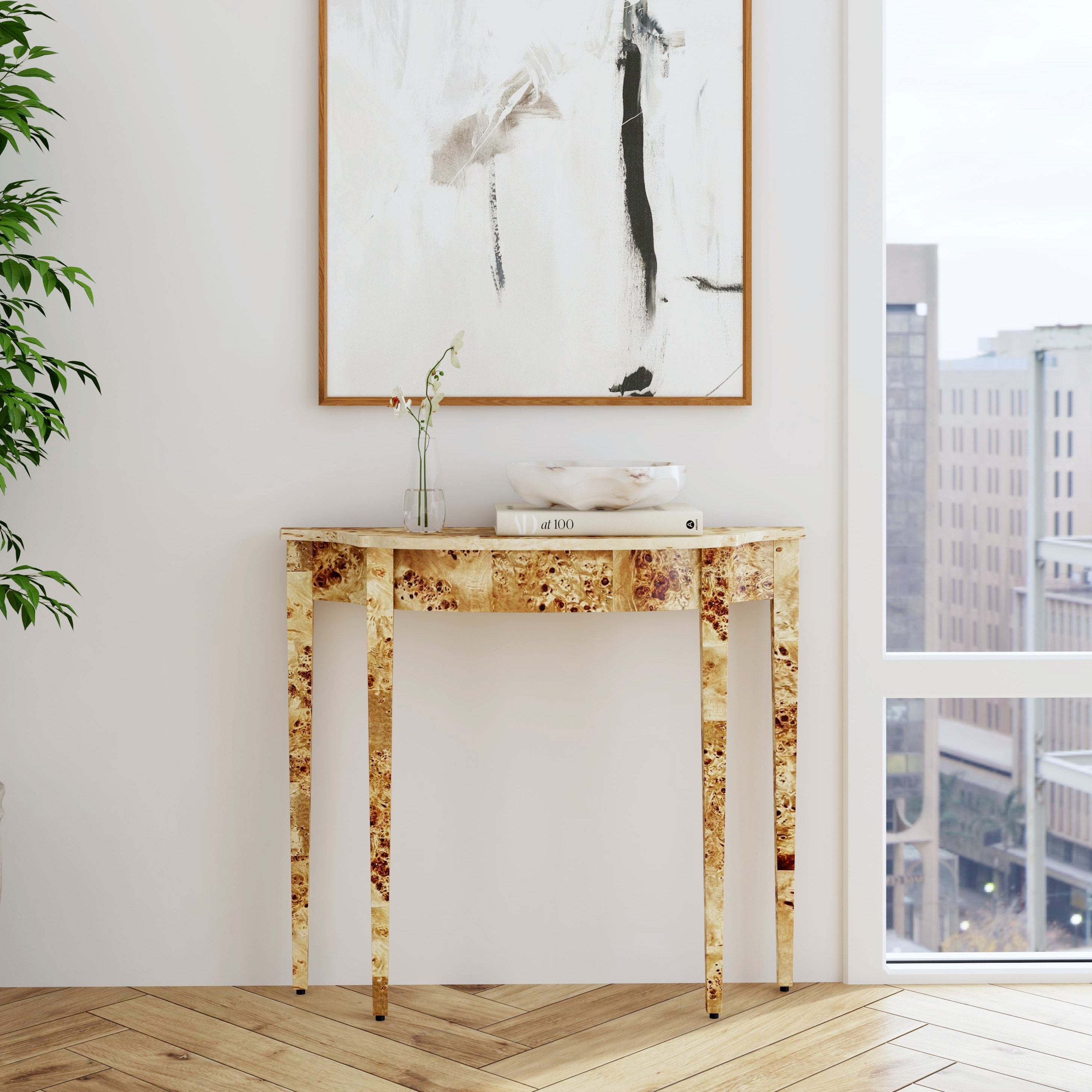 Chester Light Burl Console Table - Image 2