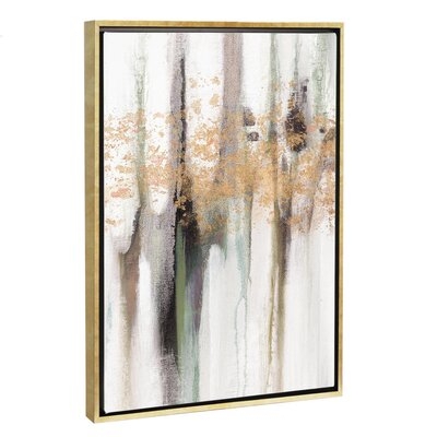 'Falling Gold Leaf I' Painting Print on Wrapped Canvas - Image 0
