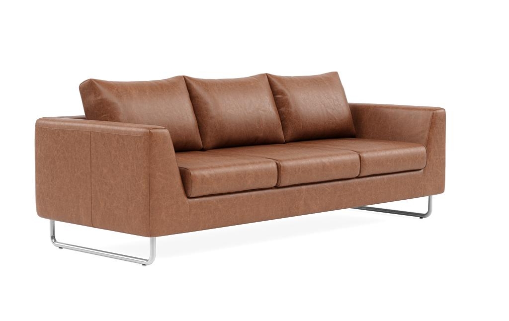 Asher Leather 3-Seat Sofa - Image 1
