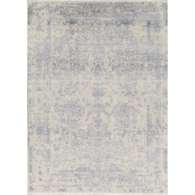 One-of-a-Kind Brookhaven Hand-Knotted Blue/Gray 9' x 12'3" Area Rug - Image 0