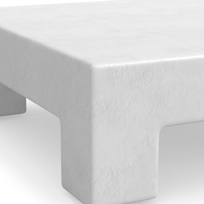 Matte White Square Coffee Table, 48, Wood, Matte White, Gesso White - Image 5