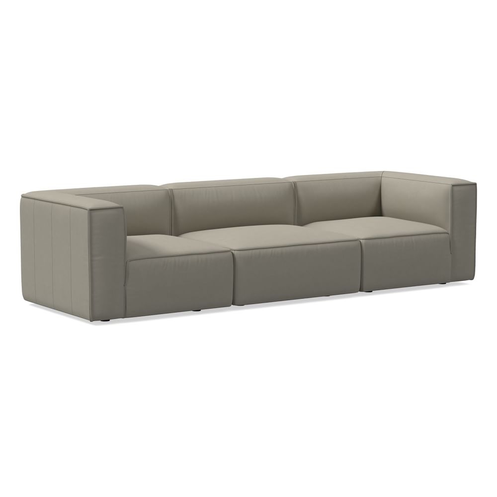 Remi 108" Modular Sofa, Vegan Leather, Snow - Image 0