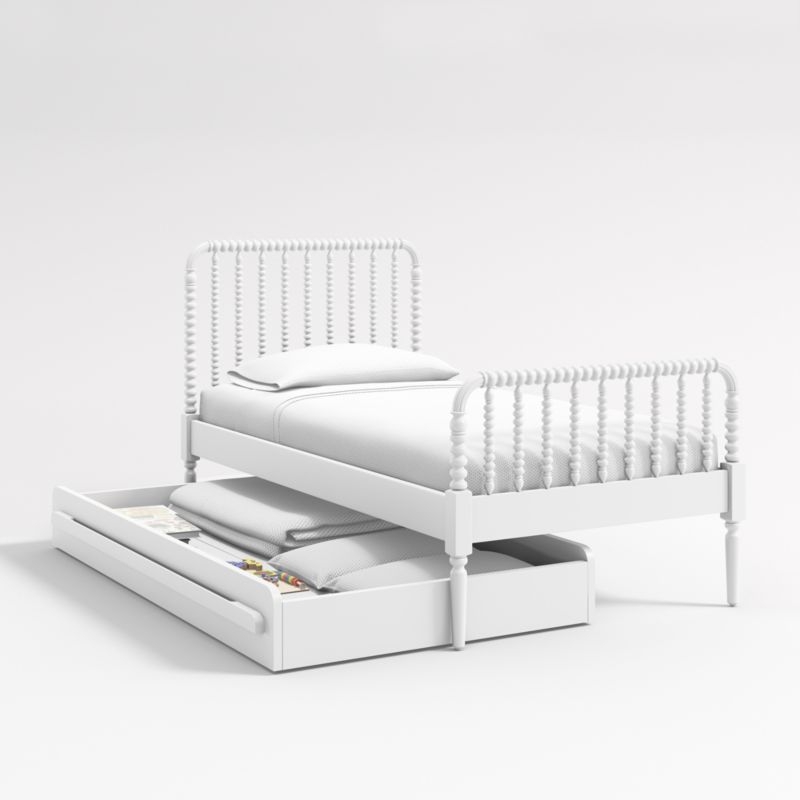 Kids White Twin Trundle Bed - Image 2