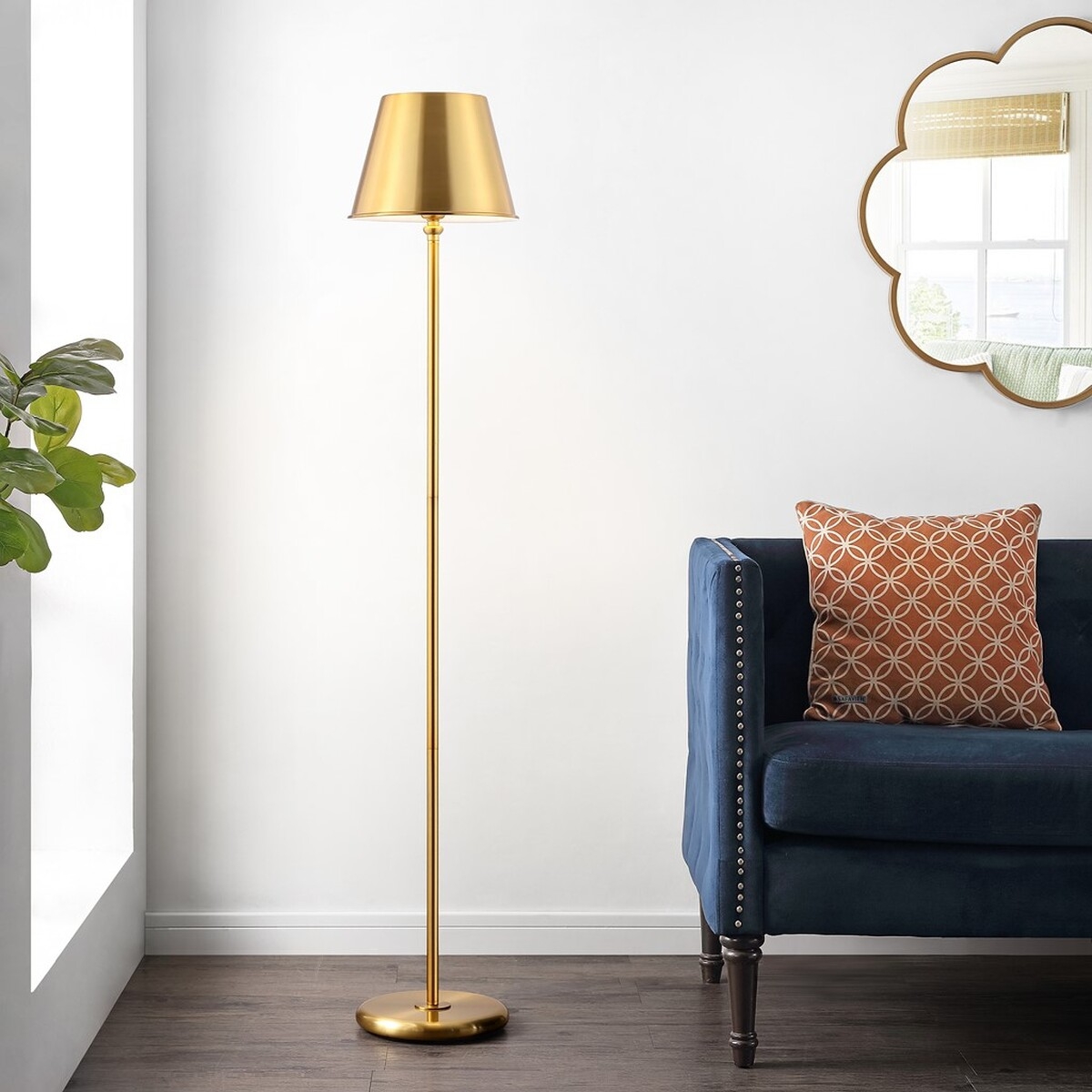 Asher 60" Floor Lamp - Brass - Image 2