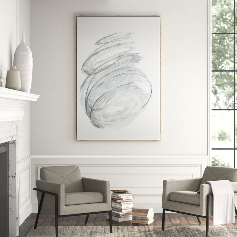 Chelsea Art Studio Esoteric VIII by Jacob Lincoln - Floater Frame Painting on Canvas Size: 46.5" H x 31.5" W x 1.5" D - Image 0