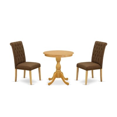 Federalsburg 3-Pc Dining Set - 2 Upholstered Dining Chairs And 1 Dining Table - Image 0