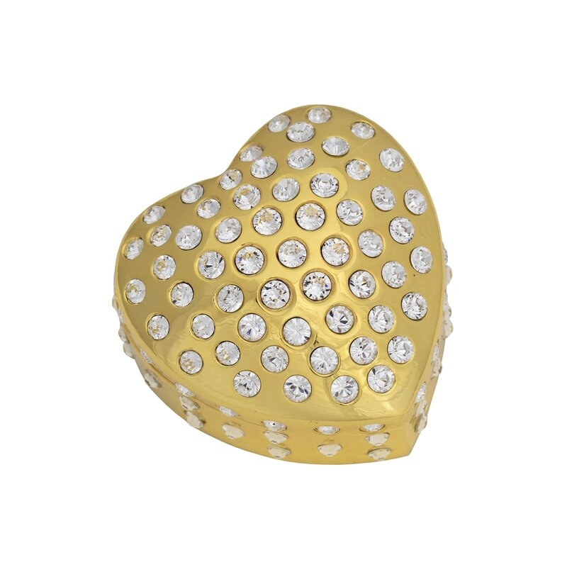 Crystamas Sempre Heart Jewelry Box Color: Gold - Image 0