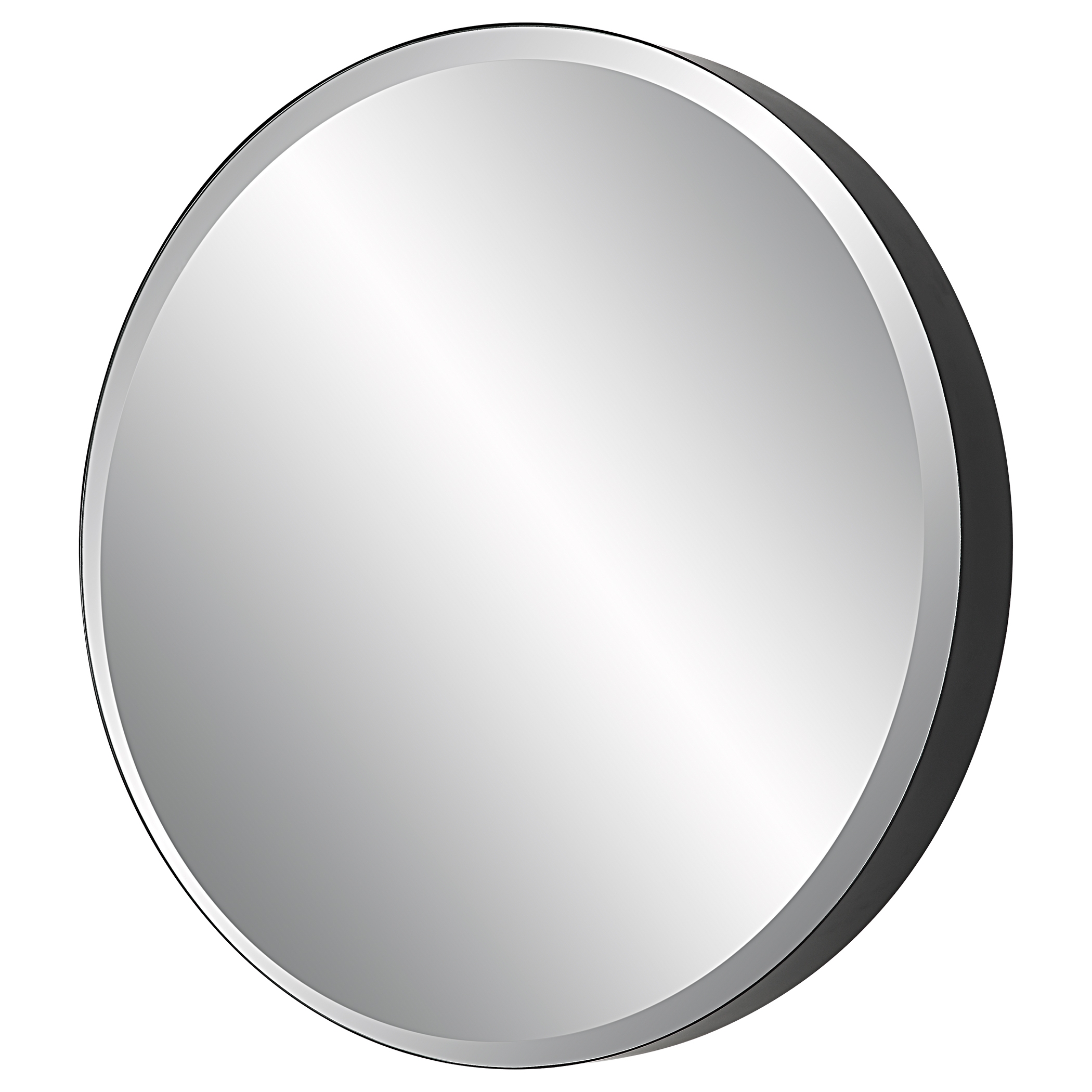 Cerelia Black Round Mirror - Image 1