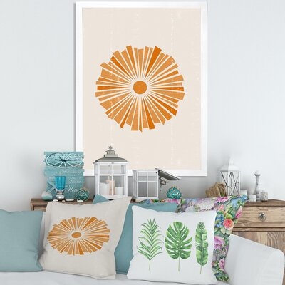 Minimal Orange Radiant Sun I - Modern Canvas Wall Art Print FDP35855 - Image 0