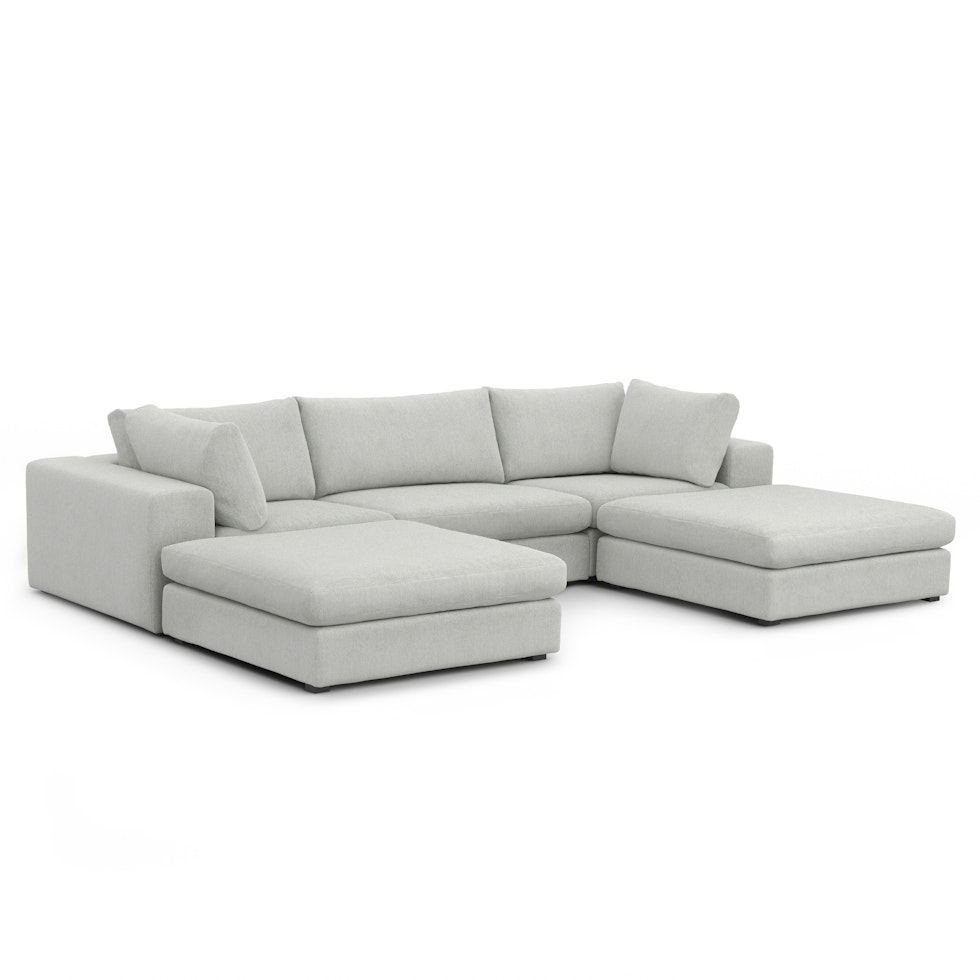 Beta 129.5" Modular U Sectional - Welsh Gray - Image 0