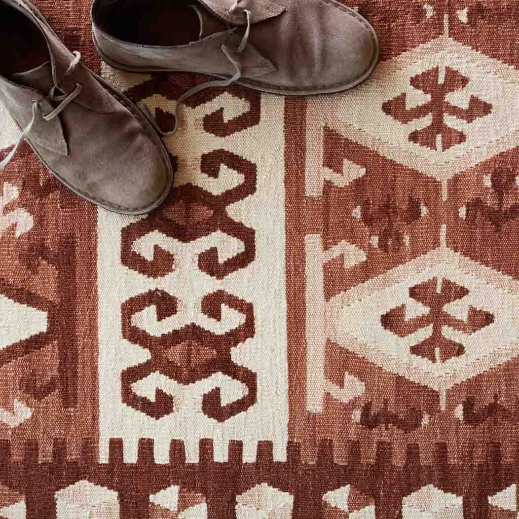 The Citizenry Marmara Handwoven Kilim Runner | 2.5' x 8' | Rust - Image 6