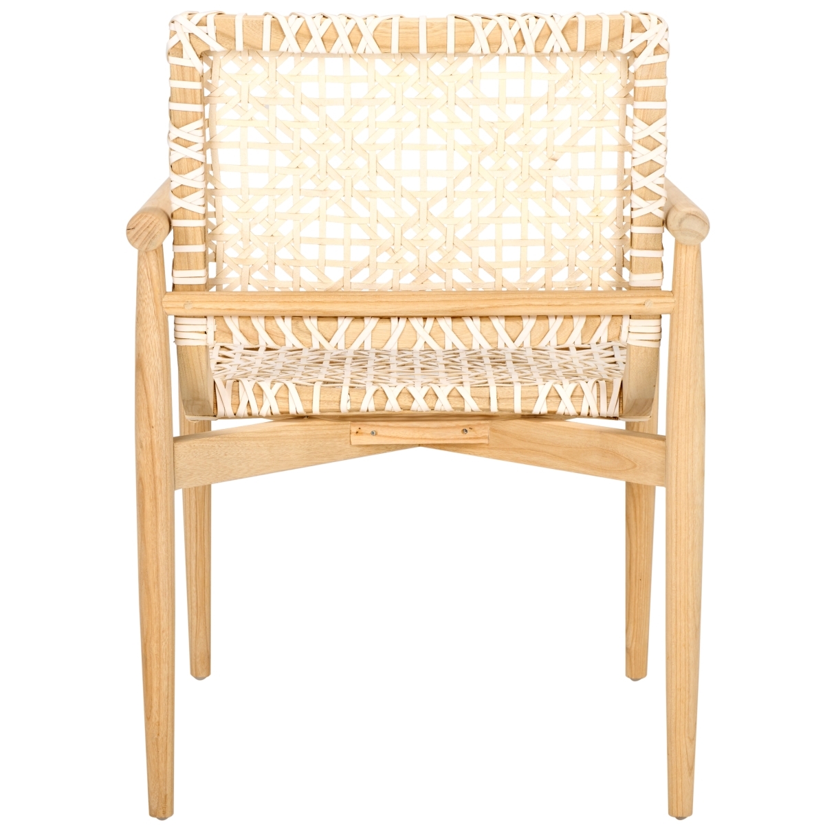 Sianna Accent Chair - White / Natural - Safavieh - Image 8