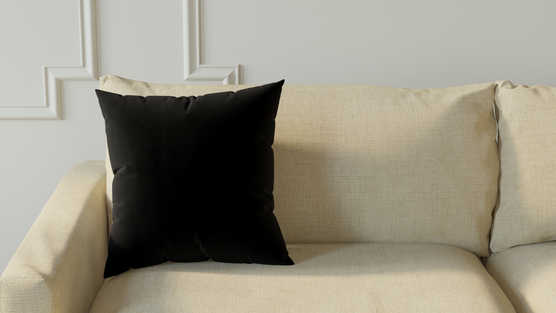 Throw Pillow, Nero Velvet, 18" x 18" - Image 2
