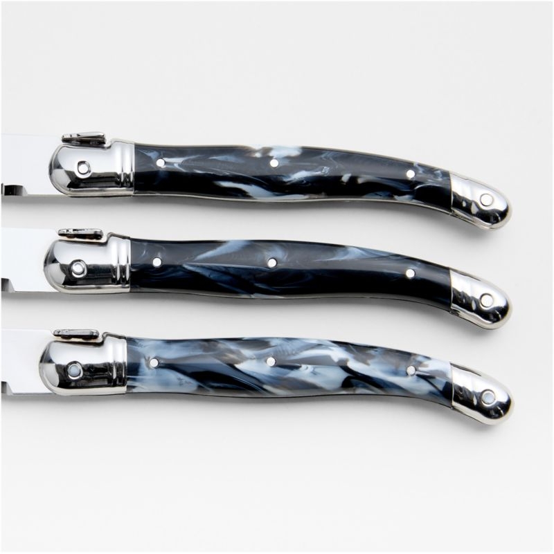 Jean Dubost Laguiole ® Marble Grey Steak Knives, Set of 6 - Image 1