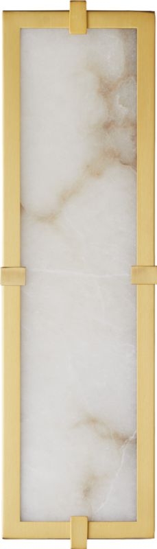 Alabaster Single Plate Brass Sconce - Image 3