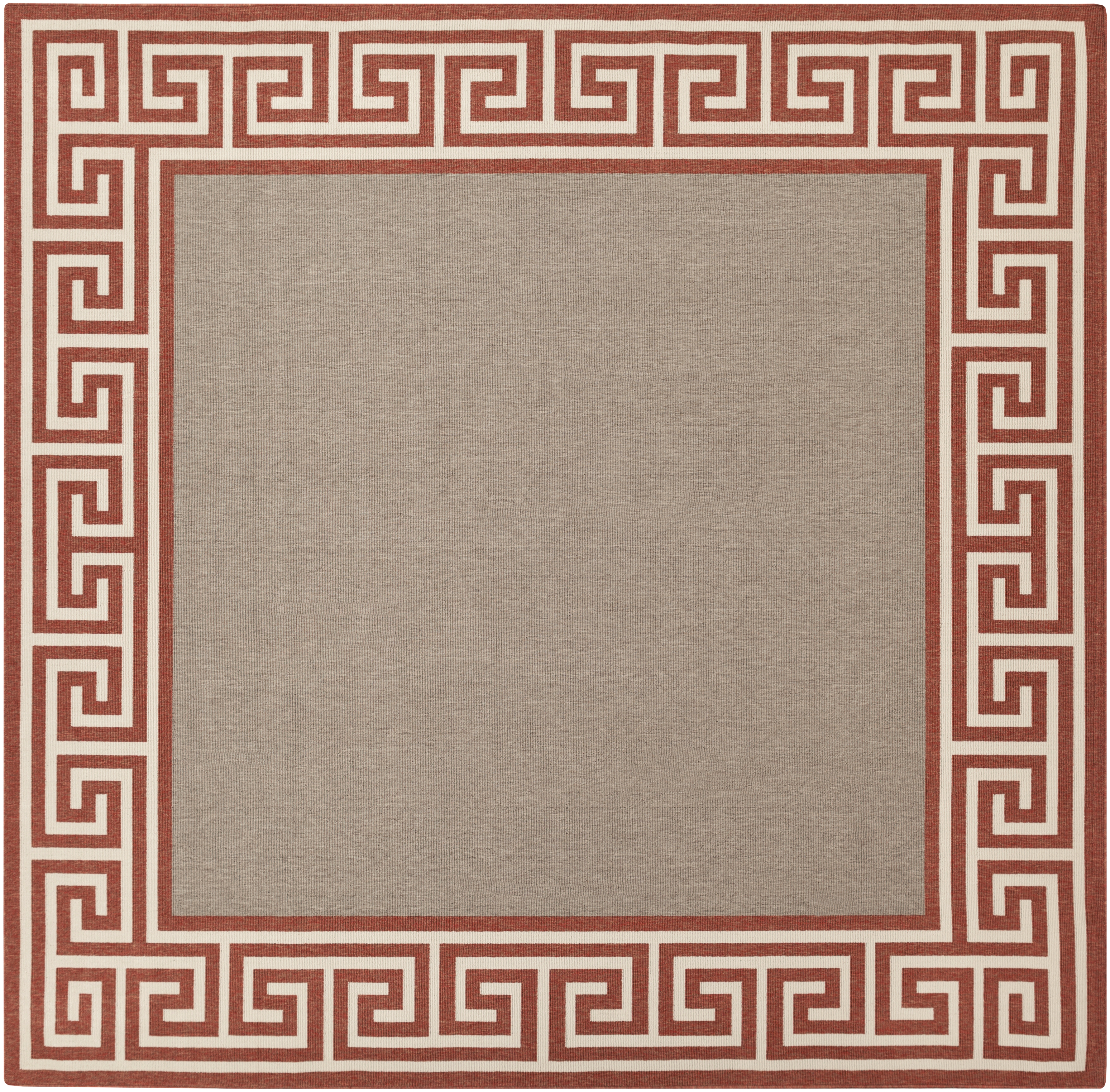 Alfresco Beige Outdoor 8'10" x 8'10" Machine Woven Rug - Image 0